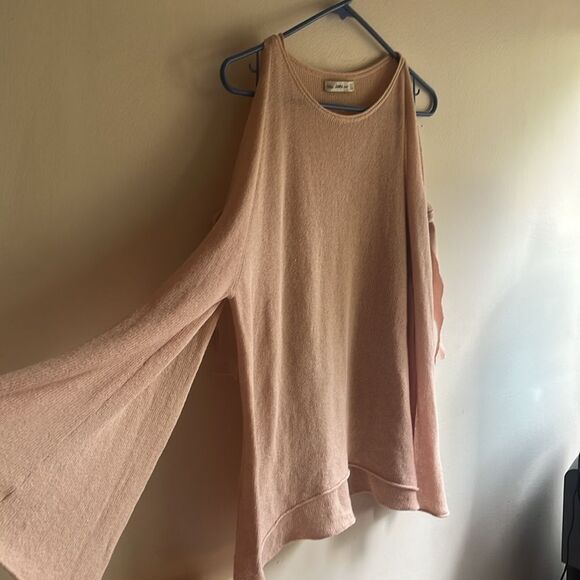 EUC ZARA KNIT WOMENS MEDIUM COLD SHOULDER TOP - Picture 4 of 6